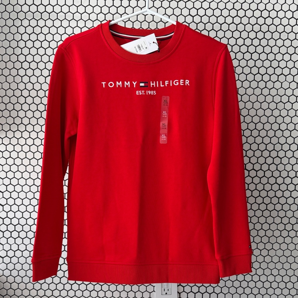 Tommy Hilfiger Bold Red Crewneck Sweatshirt